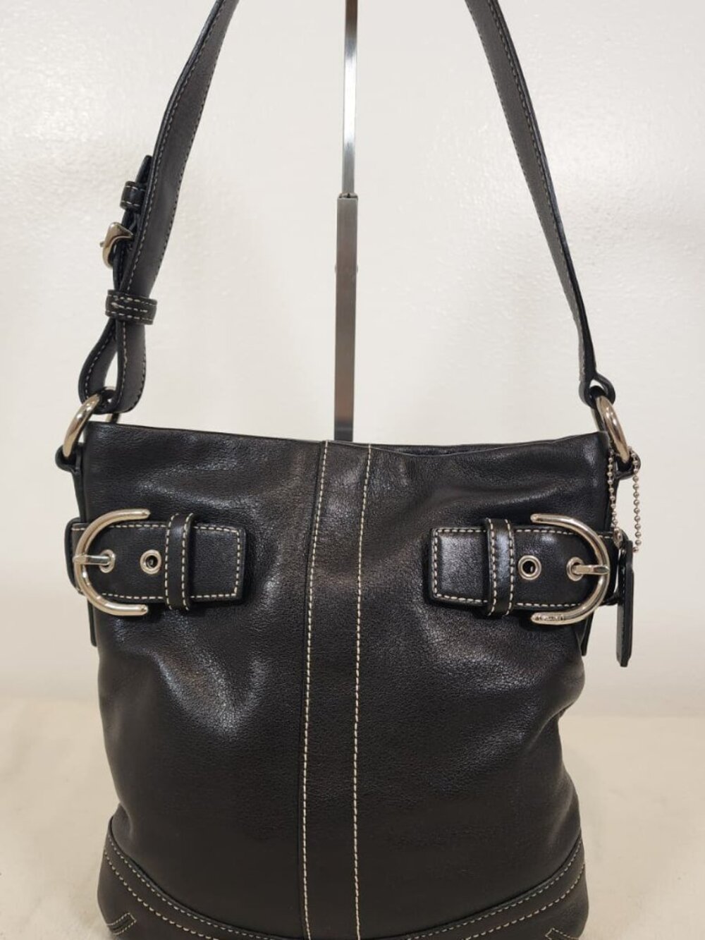 Coach Soho Black Leather Shoulder Bag